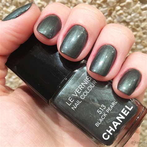 chanel nail lacquer black pearl